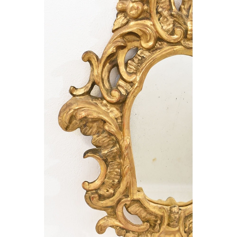 SPC155 1a antique gold leaf mirror round mirror 1700s.jpg